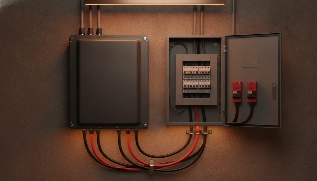 Inversor fotovoltaico y cuadro eléctrico de una instalación de autoconsumo